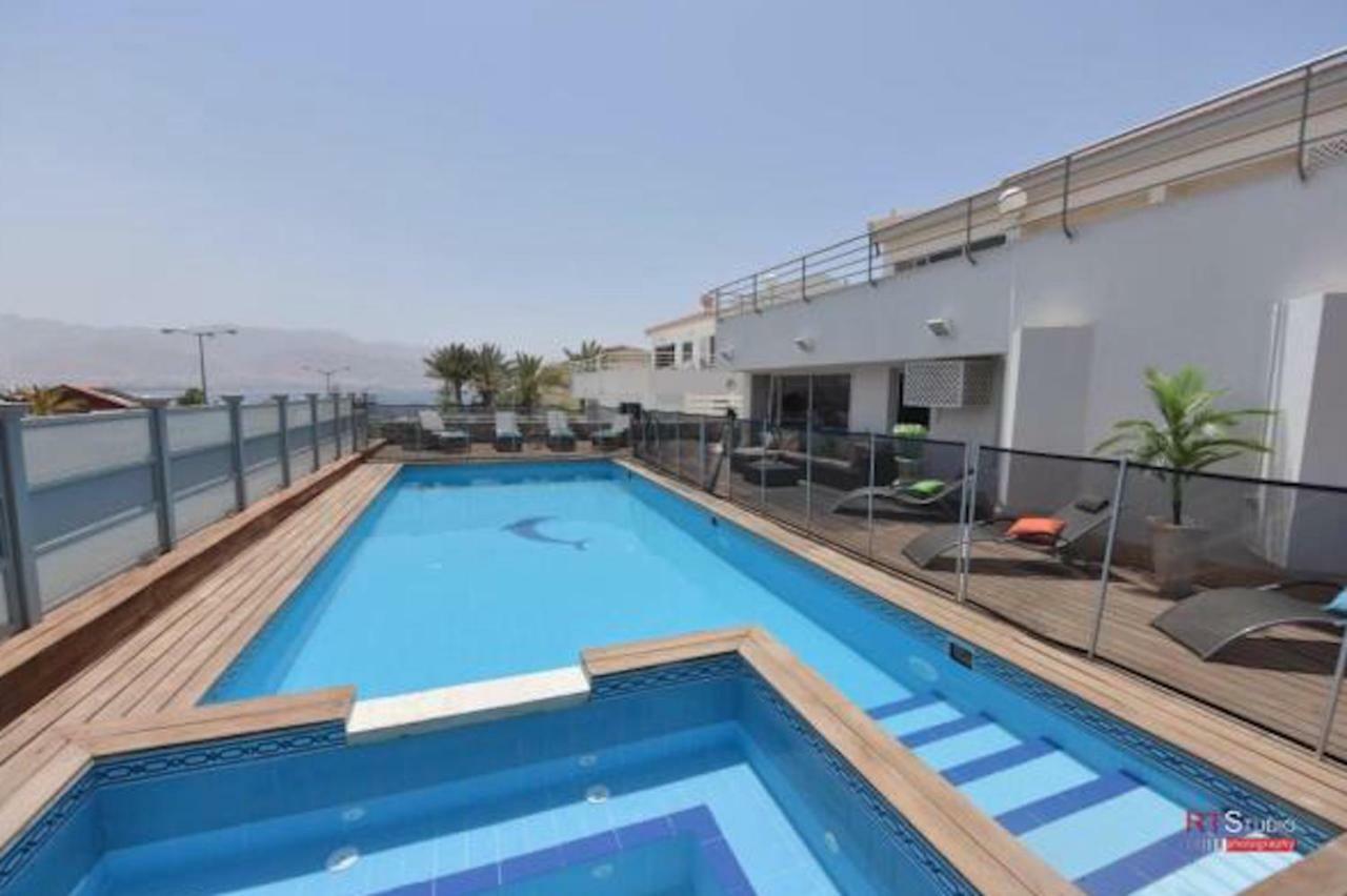 Villa With Heated Pool And Jacuzzi Sea View 300M Front Of The Beach Eilat Eksteriør bilde