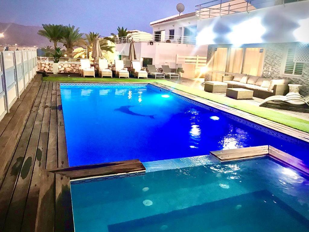 Villa With Heated Pool And Jacuzzi Sea View 300M Front Of The Beach Eilat Eksteriør bilde